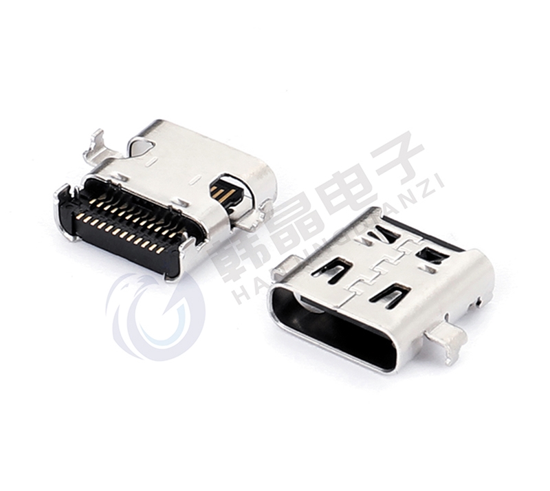 B80-A USB4 Type C 母座 无后盖 单壳 双贴SMT 沉板无DIP脚CH=0.5,L=9.17